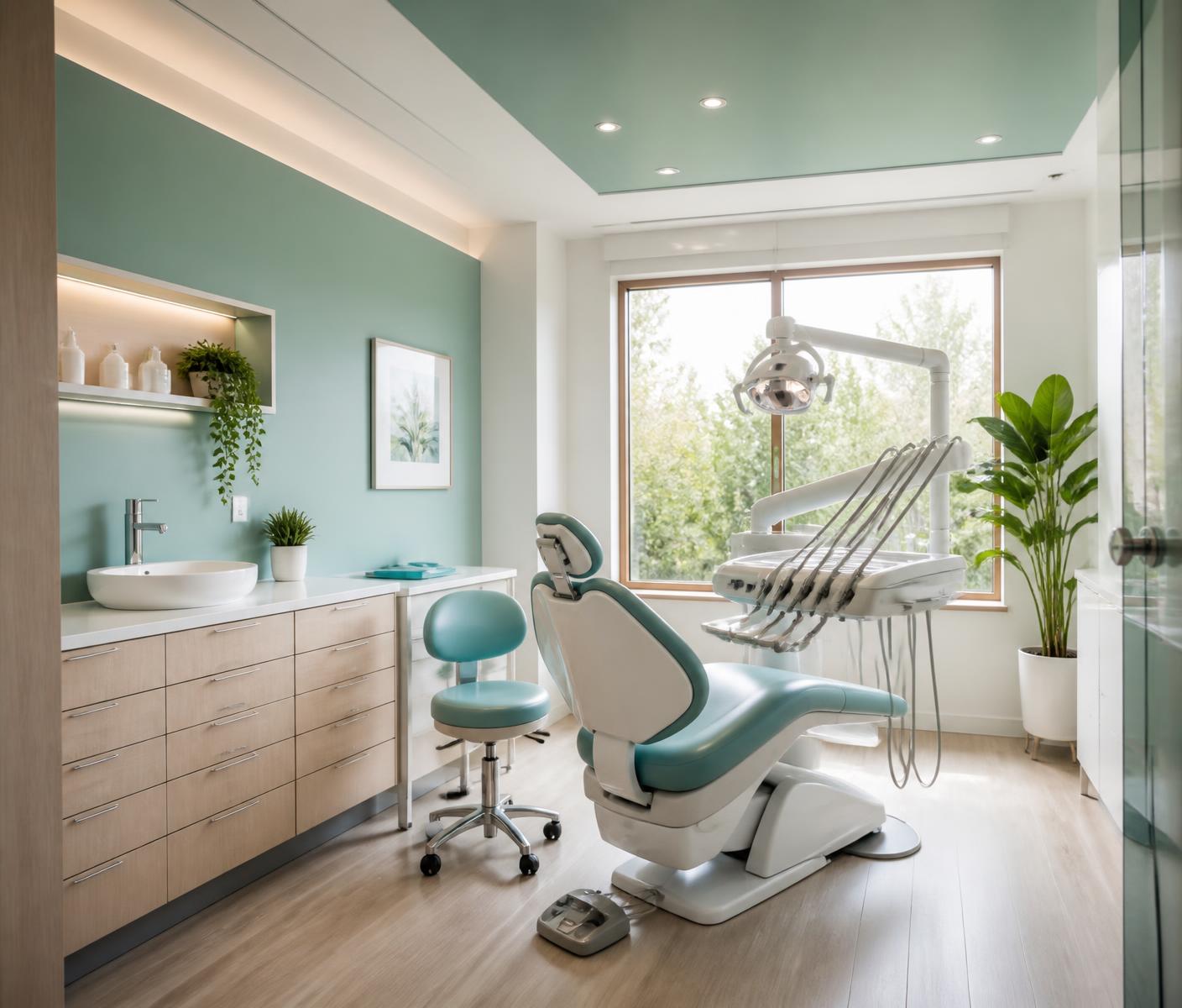 Treatment room at the Dental Oasis clinic in Tirana